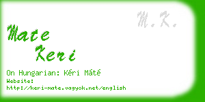 mate keri business card